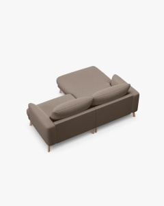 COLTAR PE STANGA, NAOMI, CAPPUCCINO, 200X170 CM, TAPITAT CU TAPITERIE DIN TEXTIL STRUCTURAT LIBERTY, MICADONI - Img 3
