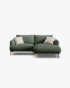 COLTAR PE STANGA, NAOMI, VERDE MUSCHI, 200X170 CM, TAPITAT CU TAPITERIE DIN TEXTIL STRUCTURAT LIBERTY, MICADONI