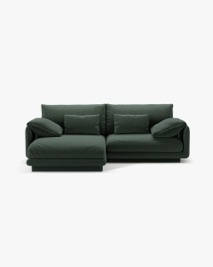 COLTAR PE STANGA, TORINO, 220X170, VERDE MUSCHI, CU TAPITERIE DIN TEXTIL STRUCTURAT WIND, MICADONI