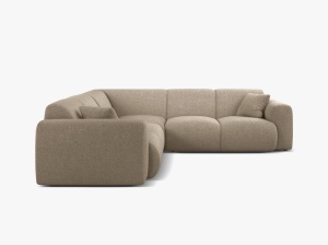 COLTAR SIMETRIC MOLINO, 252 CM, BEJ INCHIS, CU TAPITERIE DIN TEXTIL CHENILLE EDEN, MICADONI - Img 2
