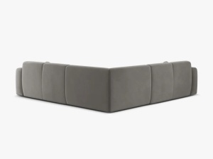 COLTAR SIMETRIC MOLINO, 252 CM, GRI, CU TAPITERIE DIN TEXTIL CATIFEA VELVET CASINO, MICADONI - Img 3