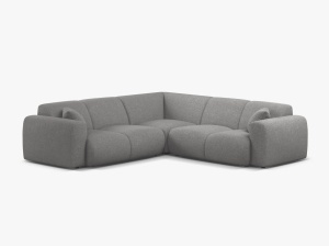 COLTAR SIMETRIC MOLINO, 252 CM, GRI DESCHIS, CU TAPITERIE DIN TEXTIL CHENILLE EDEN, MICADONI