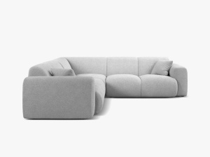 COLTAR SIMETRIC MOLINO, 252 CM, GRI DESCHIS, CU TAPITERIE DIN TEXTIL BOUCLE BALOO, MICADONI - Img 2