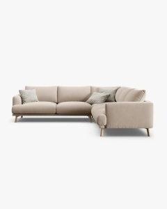 COLTAR SIMETRIC NAOMI, BEJ, 280X280CM, TAPITAT CU TAPITERIE DIN TEXTIL CATIFEA SALVADOR, MICADONI