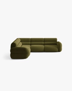 COLTAR SIMETRIC NEO, VERDE MASLINIU INCHIS, 295X295 CM, TAPITAT CU TAPITERIE DIN TEXTIL BOUCLE BALOO, MICADONI - Img 3