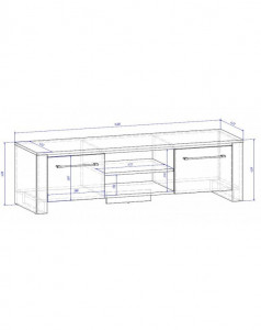 COMODA ALBA TV CU LED SI TELECOMANDA MANHATTAN - DESIGN MODERN - Img 3