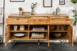 COMODA/ BUFET LIVING 160CM, EDGE, DIN LEMN MASIV DE STEJAR, STIL INDUSTRIAL, ARTIM GROUP SELECTION - Img 3