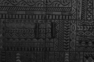 COMODA HIEROGLYPH 100CM, CULOARE NEGRU, DIN LEMN DE MANGO SI METAL, STIL INDUSTRIAL, GINER Y COLOMER - Img 4