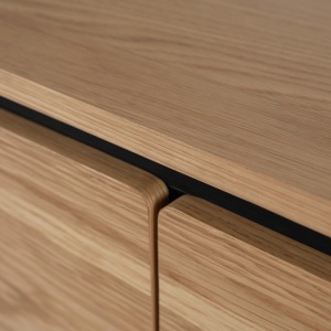 COMODA LIVING 160CM, ARTIM MEBLE, CU 3 USI, REALIZATA DIN MDF, CULOARE STEJAR, STIL MODERN - Img 4