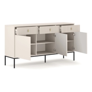 COMODA LIVING 160CM, ARTIM MEBLE, CU 3 USI, REALIZATA DIN MDF, CULOARE CREM, STIL MODERN - Img 4