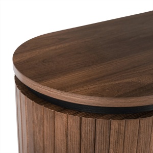 COMODA LIVING 200CM, ARTIM MEBLE, CU 4 USI, REALIZATA DIN MDF, CULOARE NUC, STIL MODERN - Img 4