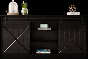 COMODA LIVING, CAMA-GRANERO-KOM-CZ/CZ 160CM, DIN PLACI LAMINATE SI MDF, DESIGN INDUSTRIAL - Img 5