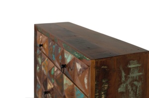 COMODA LIVING DIAMOND 100CM, REALIZATA DIN LEMN DE MANGO SI METAL, CULOARE MULTICOLOR, GINER Y COLOMER - Img 3