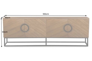 COMODA LIVING, GRANDEZZA 180CM, PRODUS DIN FURNIR LEMN, ASPECT NUC, ARTIM GROUP SELECTION - Img 10