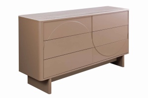 COMODA LIVING SAVOY 150CM, 3D, REALIZATA DIN MDF SI PLACA CERAMICA, CULOARE TRAVERTIN, ARTIM GROUP SELECTION - Img 6