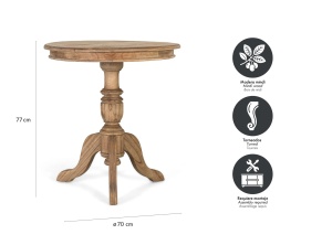 COMODA LIVING SOLSTICE 70CM, REALIZATA DIN LEMN DE MINDI, CULOARE NATUR, GINER Y COLOMER - Img 5