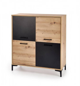 COMODA RAVEN KM-2, STEJAR ARTIZAN/NEGRU, HALMAR