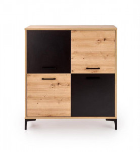 COMODA RAVEN KM-2, STEJAR ARTIZAN/NEGRU, HALMAR - Img 3