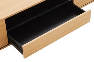 COMODA SUSPENDATA LOFT 150CM, REALIZATA DIN MDF SI FURNIR STEJAR, CULOARE NEGRU/ NATUR, ARTIM GROUP SELECTION - Img 5