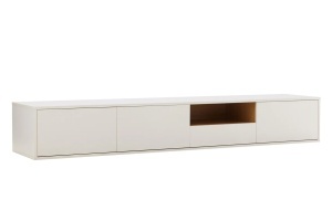 COMODA SUSPENDATA LOFT 200CM, REALIZATA DIN MDF SI FURNIR STEJAR, CULOARE ALBA, ARTIM GROUP SELECTION - Img 8