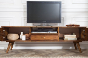 COMODA TV 140CM, MYSTIC LIVING, DIN LEMN MASIV DE TRANDFIR, STIL VINTAGE, ARTIM GROUP SELECTION - Img 3