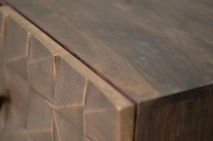 COMODA TV 140CM, REALIZATA DIN LEMN DE MANGO SI METAL, CULOARE MARO INCHIS, GINER Y COLOMER - Img 7
