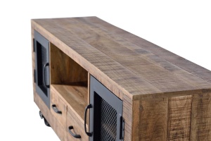 COMODA TV 150CM, LEMN DE MANGO SI METAL, GINER Y COLOMER - Img 4