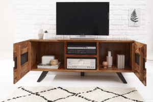 COMODA TV 160CM, DIN LEMN MASIV, AMAZONAS, STIL VINTAGE, ARTIM GROUP SELECTION - Img 3