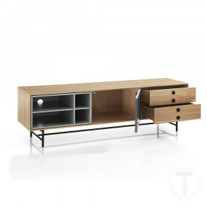 COMODA TV 170CM, CLEW, COD 4172, STIL MODERN, REALIZATA DIN MDF SI SUPORT DE METAL - Img 2