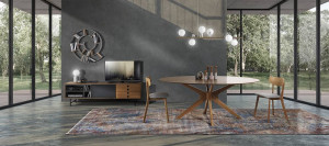 COMODA TV 170CM, CLEW, COD 4172, STIL MODERN, REALIZATA DIN MDF SI SUPORT DE METAL - Img 7