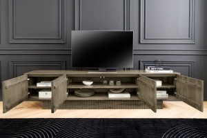 COMODA TV, ART DECO 200CM, LEMN DE MANGO, MODEL 3D, CULOARE GRI, ARTIM GROUP SELECTION - Img 2