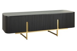 COMODA TV, GATSBY 160CM, LEMN DE MANGO, NEGRU/AURIU, ARTIM GROUP SELECTION - Img 10