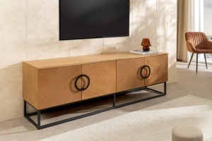 COMODA TV, GRANDEZZA 180CM, PRODUS DIN FURNIR LEMN SI METAL, ASPECT STEJAR, ARTIM GROUP SELECTION - Img 10
