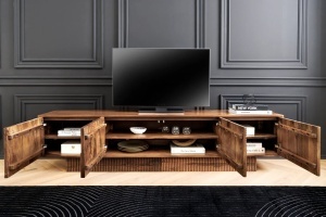 COMODA TV LIVING, ART DECO 200CM, LEMN DE MANGO, MODEL 3D, CULOARE MARO, ARTIM GROUP SELECTION - Img 7