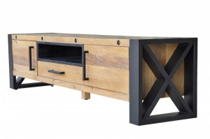 COMODA TV, THOR 200CM, DIN METAL SI LEMN MASIV DE PIN, ARTIM GROUP SELECTION - Img 4