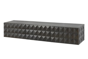 COMODA TV VULCANO, 160CM, 3D, REALIZAT DIN LEMN DE MANGO, CULOARE NEGRU, INVICTA INTERIOR