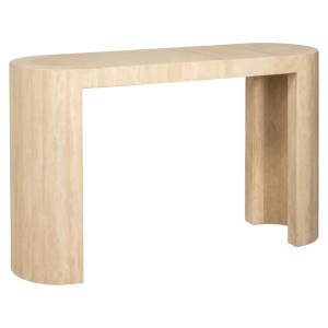 CONSOLA BILTMORE, 8671, BEJ, CONFECTIONATA DIN TRAVERTIN SI METAL, STIL MODERN