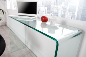 CONSOLA/BIROU 100CM, DIN STICLA, FANTOME, DESIGN MODERN - Img 3
