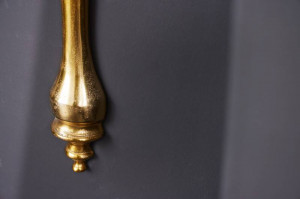CONSOLA DE PERETE, SCALA 80CM, COD 42265, CULOARE AURIE, STIL CLASIC - Img 4