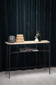 CONSOLA GENUA KN1 NEAGRA/NATURAL STIL VINTAGE HALMAR