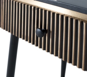 CONSOLA SAMBHAL 120CM, REALIZATA DIN LEMN DE MDF SI METAL, CULOARE BRON/NEGRU, GINER Y COLOMER - Img 6