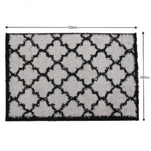 Covor 100x150 cm, gri/negru, TATUM TIP 2, 0000206762
