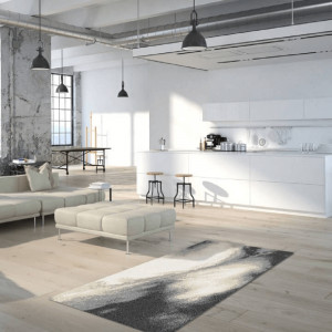 Covor 133x190 cm, alb/maro/negru, TOCAR, 0000206743 - Img 1