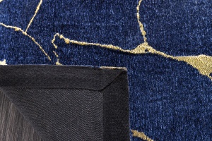 COVOR, MARMURA 160X240CM, ALBASTRU REGAL/AURIU, POLIESTER/BUMBAC, ARTIM GROUP SELECTION - Img 5