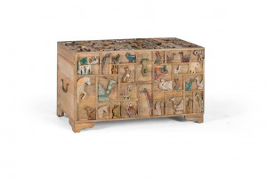 CUFAR 80CM, CULOARE NATUR, DIN LEMN DE MANGO, GINER Y COLOMER - Img 2