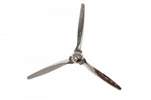DECORATIUNE 60CM, PROPPELER SCREW III, COD 37604, ARGINTIE STIL MODERN - Img 3