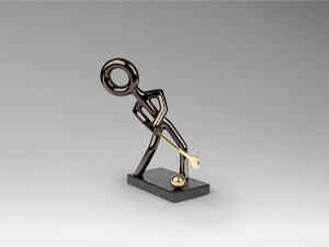 DECORATIUNE STATUETA, GOLF 30CM, RASINA, ARTIM GROUP SELECTION - Img 5