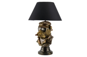 DECORATIUNE/ VEIOZA BULLDOG 55CM, REALIZAT DIN POLIRASINA SI TEXTIL, CULOARE BRONZ/NEGRU, REALIZAT MANUAL, ARTIM GROUP SELECTION - Img 2