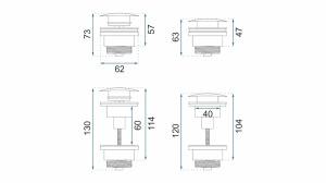 DOP LAVOAR REA UNIVERSAL, CU CLICK CLACK, ALB MAT, DIN ALAMA, CALITATE SUPERIOARA - Img 3