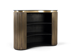 DULAP BAR LIVING SAMBHAL 145CM, REALIZAT DIN LEMN DE MANGO SI BLAT DIN MARMURA, CULOARE BRONZ/NEGRU, GINER Y COLOMER - Img 3